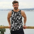 thumbnail image 5 of Rocae Seamless Pattern With Skulls for Men's Workout Tank Top Men's Running Tank Top Dry Fit Athletic Workout Tank TopsXX-Large, 5 of 9