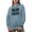 Light Blue, variant on First Time Mom, Let the Spoiling Begin, Groovy Text, 1st Time Mother or Mama, White Hooded Sweatshirt or Hoodie, Large