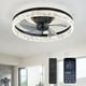 thumbnail image 1 of Ventilador de techo LEDIARY, 20 pulgadas, luz regulable, 6 velocidades, 110 V, negro, 1 of 7