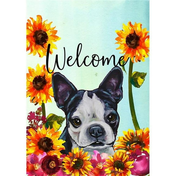 Best of Breed HH630321 Boston Terrier Best of Breed HHS Welcome Garden Flag