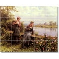 thumbnail image 1 of Ceramic Tile Mural-Daniel Ridgway Knight Country Painting 120. 30" w x 24" h using (20) 6 x 6 ceramic tiles, 1 of 3