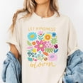 thumbnail image 2 of Let Kindness Bloom T-Shirt, Be Cool Be Kind Retro Flower Shirt, Inspiration Women T Shirt, Aesthetic Floral Kindness Tee, Cute Gift for Her, 2 of 7