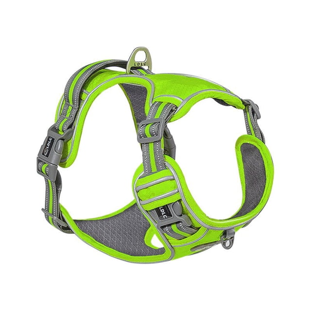 Reflective Nylon Pet Dog Harness Dog Padded Vest Adjustable Chest Strap Safety Lead All Weathers for Large Medium Small Dogs