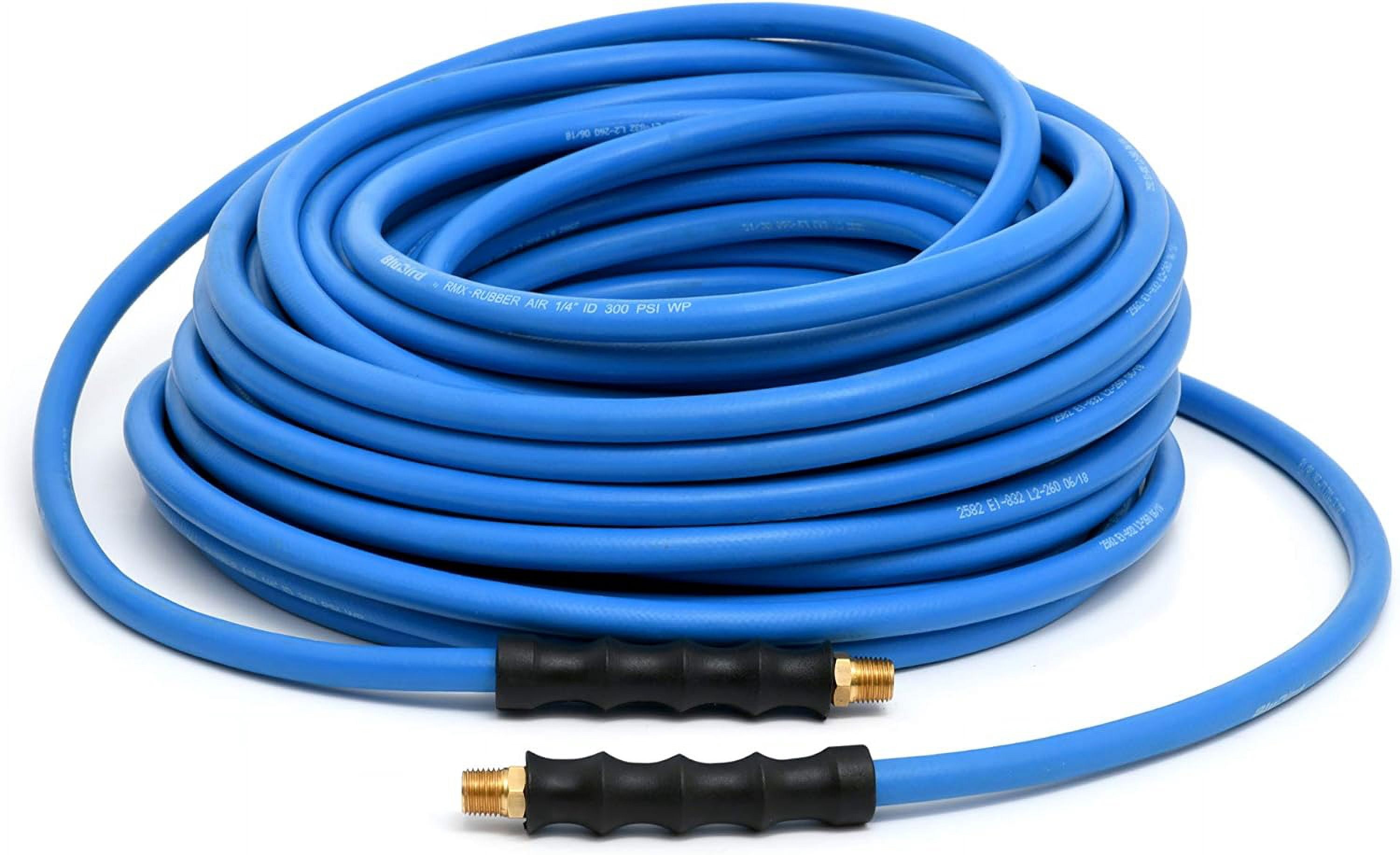 BLUBIRD Lightest, Strongest, Most Flexible Rubber Air Hose (1/4" x 100') - BB14100