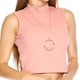 thumbnail image 4 of Blusa Sin Mangas Mujer Top Cuello Alto Moda Casual Rosa rosa M Incógnita 550344, 4 of 5
