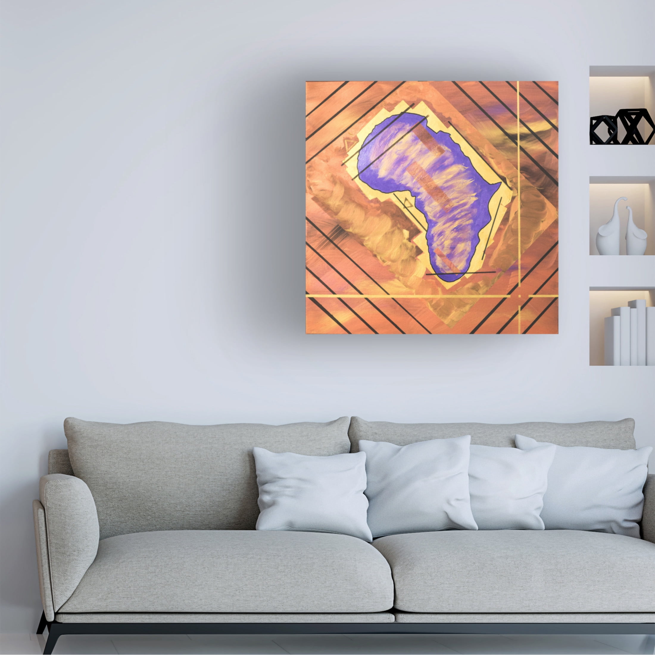 Canvas Wall Art - Roxy Wuz Here 'Royal Beginnings' Wall Art for Living Room, Bedroom, or Office Décor by Trademark Fine Art - 18 x 18 Inches