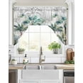 thumbnail image 2 of Summer Palm Trees Kitchen Swag Valance for Window, Rod Pocket Short Kitchen Curtains&nbsp;36 Inch Length, Botanical Tropical Leaves Swag Topper Small Window Treatment for Cafe Bathroom Bedroom, 2 of 6
