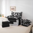 thumbnail image 6 of Homewish Gray Wavy Spiral 7-Piece King Bedding,Modern Aesthetic King Bed in a Bag,Black Reversible, 6 of 8