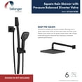thumbnail image 6 of Belanger QUA130CMB Rain Pressure Balanced Square Shower System, Matte Black, 6 of 9