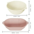 thumbnail image 5 of Set de 2 Paniers de Pousse en Silicone pour Pain au Levain (Rond 9" & Ovale 10") - Anti-adhésif, Résistant à 230°C, Lavable au Lave-vaisselle - Kit Complet Boulangerie Maison, 5 of 5