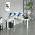 thumbnail image 2 of Motionwise M4 EXEC Series 60” x 60” Bureau en L Électrique à Hauteur Réglable Assis-Debout (Blanc), 2 of 5