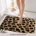 thumbnail image 6 of Leopard Print Doormat Outdoor Entrance 20"x31.5", Brown Yellow Retro Animal Fur Pattern Absorb Moisture Dirt Door Mats, Non-Slip Rubber Backing Floor Mats Indoor, Low-Profile Front Door Rugs, 6 of 9