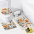thumbnail image 4 of Watercolor Flowers Yellow Blue 4 Piece Bathroom Shower Curtain Sets Bathroom Sets with Shower Curtain And Rugs 4 Piece Colorful Shabby Flowers Waterproof Shower Curtain for Bathroom Decor, 4 of 8
