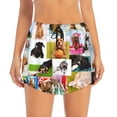 thumbnail image 2 of Pofeuu Collage of pretty dogs Print Women's Athletic Shorts Running Workout Shorts Tummy Control Quick Dry Gym Shorts with Pockets Double layer sports shorts-Medium, 2 of 7