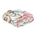 thumbnail image 3 of 70x55 Inches Glow in The Dark Blanket Cozy Throw Camping Blankets for Home and Outdoor Use Peonies and Wildflowers, 3 of 8