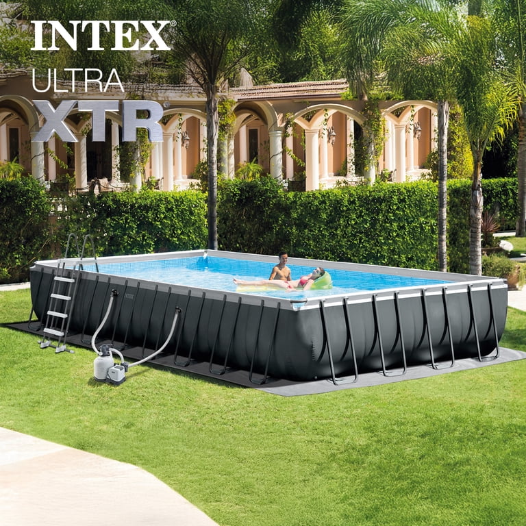 Intex 32ft Ultra XTR Rectangular Pool, Metal Frame, Pump
