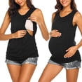 thumbnail image 3 of Celivon Womens Maternity Nursing Tank Top Summer Sleeveless Double-Layers Breastfeeding Cami Vest Top Flattering Comfy Pregnancy Clothes, 3 of 3
