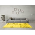 thumbnail image 3 of Ahgly Company Machine Washable Indoor Rectangle Oriental Yellow Industrial Area Rugs, 2' x 3', 3 of 4