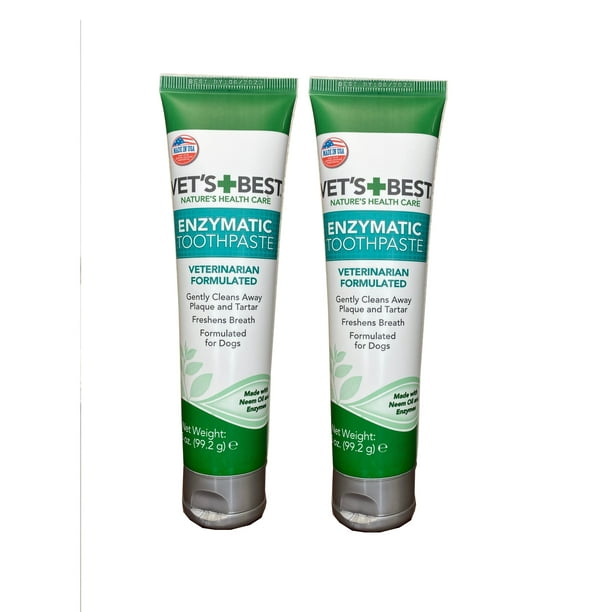 Vet's Best Enzymatic Dental Gel Toothpaste Dogs, USA Made Toothpaste 2 Pack