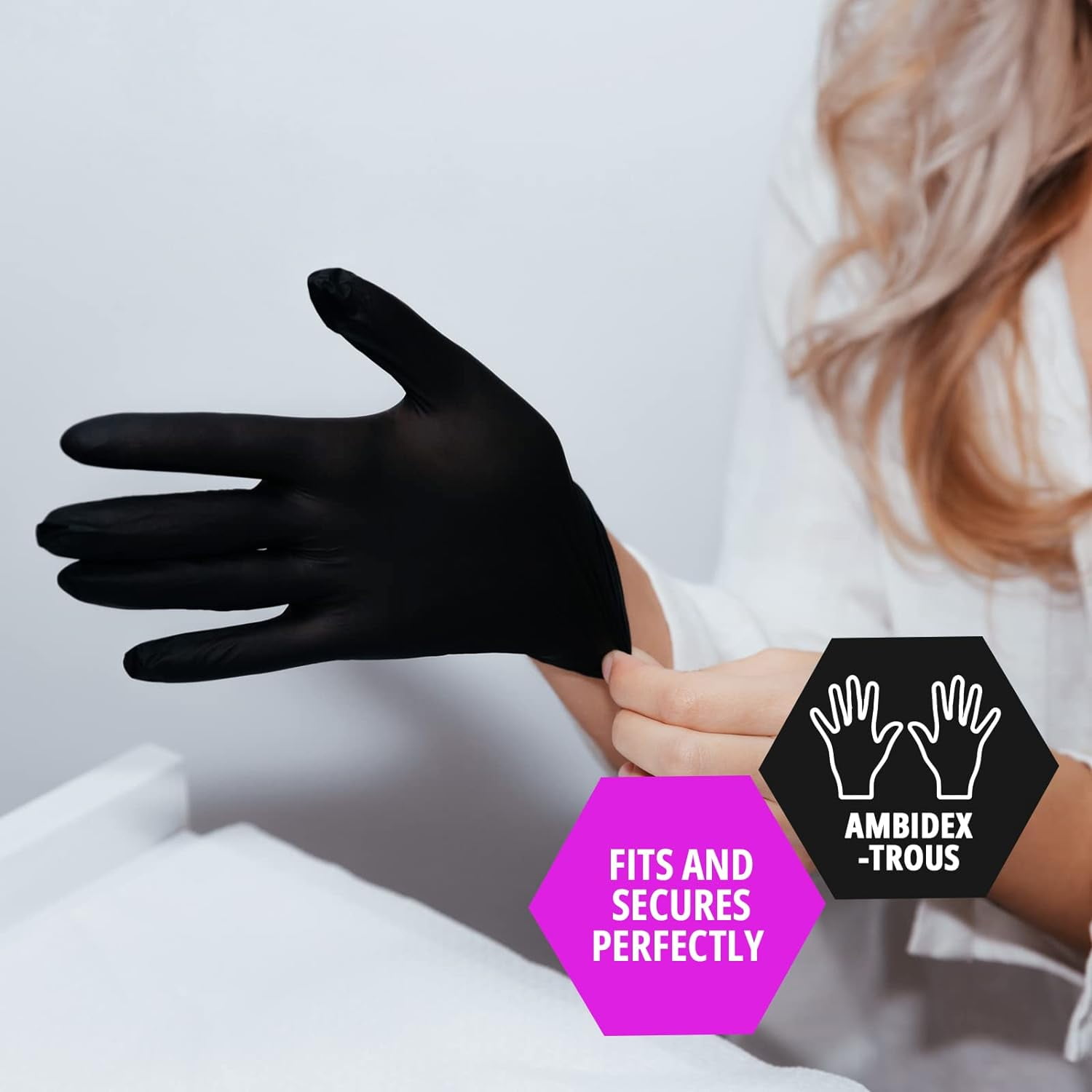 MEDPRIDE Nitrile Gloves Powder-Free – X-Large, Black, 1000-Pack Nitrile Exam Gloves Disposable Latex-Free Textured Fingertips Medical Supplies for Home Health