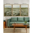 thumbnail image 4 of Drsoum Large 24x36in3pcs Natural Framed Vintage Wall Art Rustic Meadow Sea of Wildflower Field Landscape Painting Retro Floral Scenery Farmhouse Living Room Living Room Decor, 4 of 6