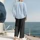thumbnail image 4 of Seeotter Mens Long Sleeve Shirts Casual Button Collared Shirts Raglan Golf T Shirt, 4 of 4