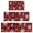 Red and Black, variant on Red and Blue Christmas Knitted Pattern Kitchen Rugs Sets Of 3,Kitchen Runner Rugs Non Skid Washable,Decorative Kitchen Floor Mats for Kitchen,Sink,Laundry,17"x30" 17"x47" 17"x59"