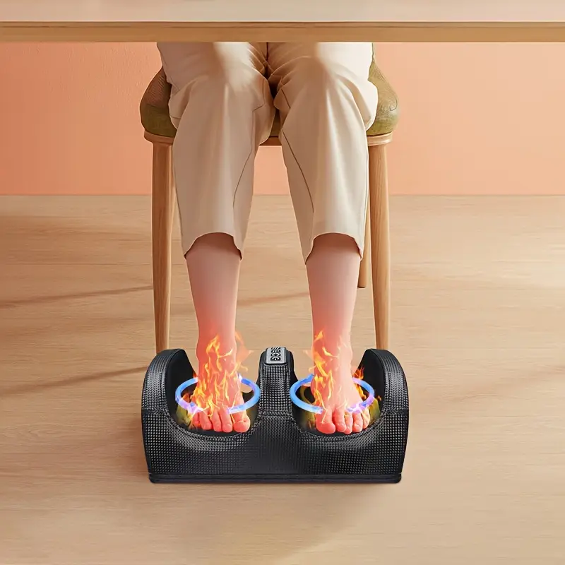 Miserwe Acupressure foot massager with heating, electric foot massager, calf massager with massage rollers, deep kneading circulation, the best gift for family, Christmas present