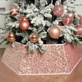 thumbnail image 4 of Collar para árbol de Navidad con lentejuelas de Navidad, 85 cm, oro rosa, 4 of 7
