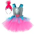 thumbnail image 1 of Vestido de princesa Trolls de Anime para niñas, disfraces de actuación de Cosplay de Bobby, 1 of 5