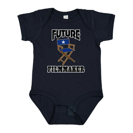 

Inktastic Future Filmmaker Director Chair Gift Baby Boy or Baby Girl Bodysuit