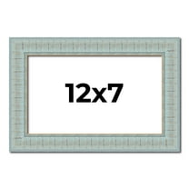 12x7 Frame Blue Teal Distressed Solid Wood Picture Frame | 1.625 Inch Moulding Width | Sonoma Blue