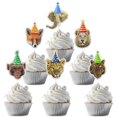 thumbnail image 1 of Decoraciones para Cupcakes LECAKTO 18 piezas Animales de Safari para Fiestas, 1 of 6