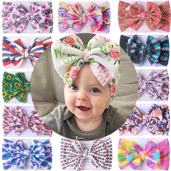 Yoyauz Baby Flower Headband, Nylon Baby Girl Headband Soft Headband Baby Girl Accessory for Newborn Toddlers