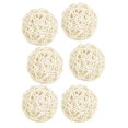 thumbnail image 2 of jifeng 6Pcs 6cm Wicker Rattan Vine Ball DIY Ornaments Crafts white, 2 of 9