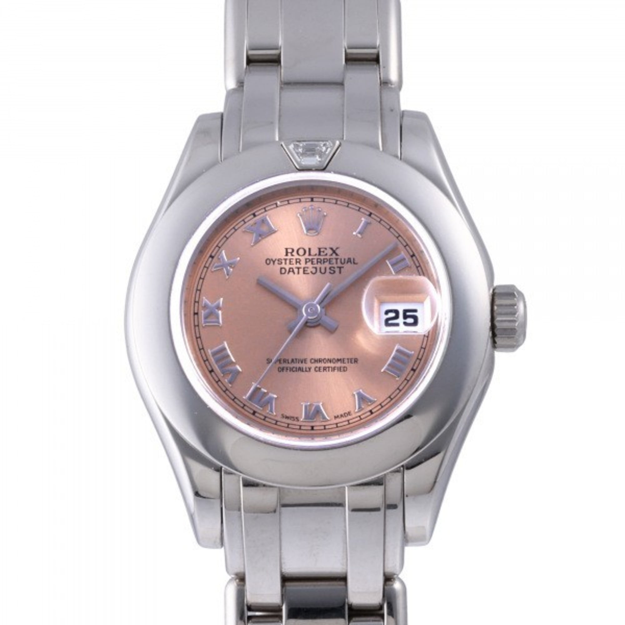 Authenticated Used Rolex ROLEX Datejust Pearlmaster 69329 Pink Roman