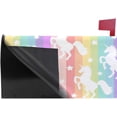 thumbnail image 3 of Coolnut Mailbox Covers, Magnetic Standard Size White Unicorns On Rainbow Seasonal Mail Wraps for Home Outdoor Decor, 20.7"x18.03", 3 of 5