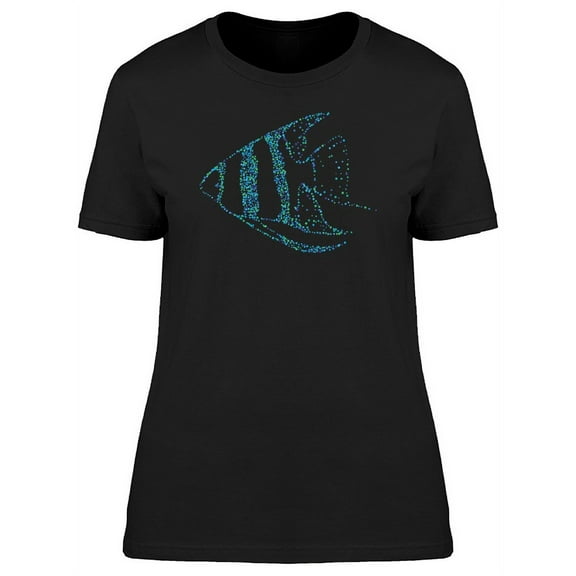 Cool Blue Aquarium Fish Doodle T-Shirt Women -Image by Shutterstock, Female Medium
