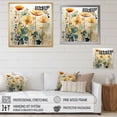 thumbnail image 4 of Designart "Teal Orange botanic particles III" Abstract Botanicals Canvas Wall Art, 4 of 5