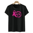 thumbnail image 1 of Lenago Blouses pour Femmes Habillées Décontractées Mode Décontractée Femmes Manches Courtes Imprimées Dames Manches Courtes Col Rond Blouses Hauts T-Shirt Cancer du Sein Chemises pour Femmes en Solde, 1 of 4