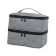 thumbnail image 1 of Bolsa de Almacenamiento de Esmalte de Uñas de 30 Rejillas, 2 Niveles con Capacidad para 30 Botellas de Esmalte de Uñas para Niñas, Suministros de Tecn Gris, 1 of 8