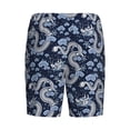 thumbnail image 7 of Daiia Dragon Mens Woven Stretch Pajama Short,Short Pajama Pants-Small, 7 of 7