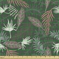 thumbnail image 2 of Tropical Sofa Upholstery Fabric by the Yard, Exotic Leafage Branches of Island Palm Leaves Foliage in Earth Tones, Decorative Fabric for DIY and Home Accents, Rose Coral Army Green by Ambesonne, 2 of 5