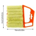 thumbnail image 2 of Cepillo para persianas, lavable y fácil de usar (verde), cepillo de limpieza de salida de aire acondicionado de mano, clip de limpieza desmontable para cortinas, 2 of 4
