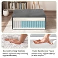 thumbnail image 4 of Oooh life Oversized Ottoman for Living Room, Extra Seating & Footrest Ottoman, Gray Plush Ottoman Footrest, 4 of 7