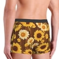 thumbnail image 3 of Fotbe Vintage Wood Grain Sunflower A Men’s Total Support Pouch Boxer Briefs, X-Temp Cooling, Moisture-Wicking Underwear, Regular, Long-leg and Trunk-XX-Large, 3 of 6
