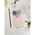 thumbnail image 2 of Cute 3D Glitter Case for iPhone 14 Pro Max, Sparkling Aesthetic Heart Gems Bling Case, Pretty shine Colorful Diamond Soft TPU Bumper Case for Women Girl-iPhone 14 Pro Max, Pink, 2 of 12