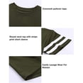thumbnail image 4 of Womens Short Sleeve Two Piece Outfits Loungewear Sweatsuit Sets Outfits Athletic Tracksuits, 4 of 6