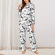 thumbnail image 2 of Balery Dachshund Dog Puppy Conjunto de Pijama con Estampado para Mujer, Conjunto de Dos Piezas con Manga Larga, Ropa de Dormir Suave con Bolsillos, Pijamas Cómodos-X-Large, 2 of 7