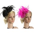 thumbnail image 3 of Coofit Fascinator Hat Multipurpose Fashion Faux Feather Derby Headband Tea Party Hat, 3 of 10